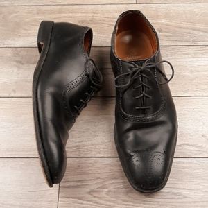 ALLEN EDMONDS Black Leather Cornwallis Sz 11 D Oxfords Mens Dress Shoes